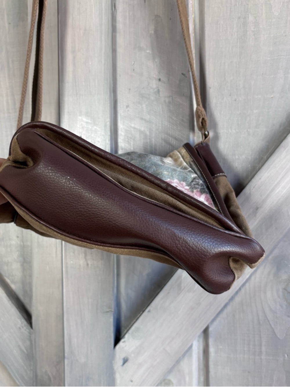 Trust the Journey Small‎ Canvas Messenger Bag Crossbody Academia Shabby Chic - Picture 3 of 8
